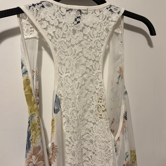 Women’s Torrid Plus Size Kimono vest sleeveless 1X/2X Cream/Floral Lace sheer - Picture 7 of 7